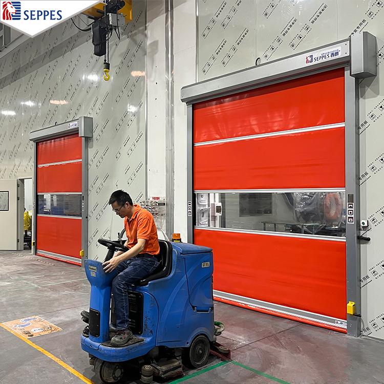 The use of high speed doors in forklift workshops