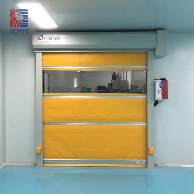 The high speed door is used in the organic fertilizer factory