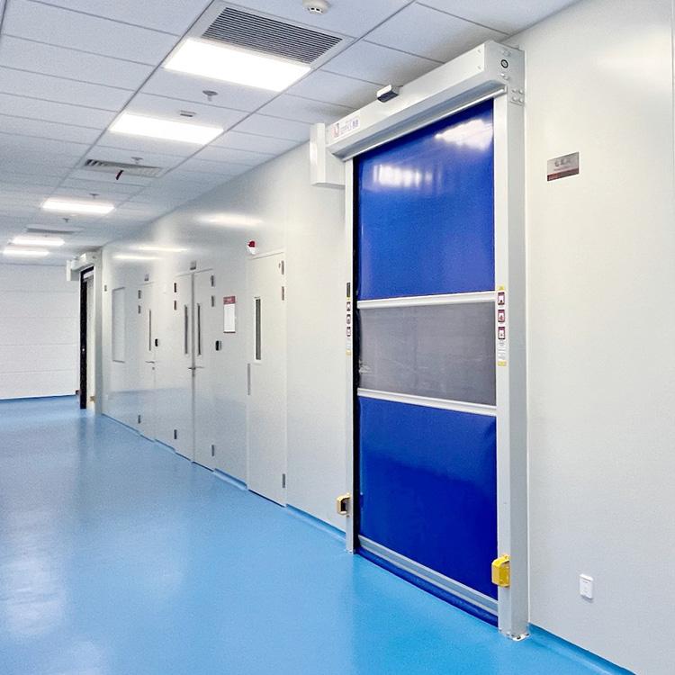 In the pharmaceutical industry, how do fast doors keep the environment safe?